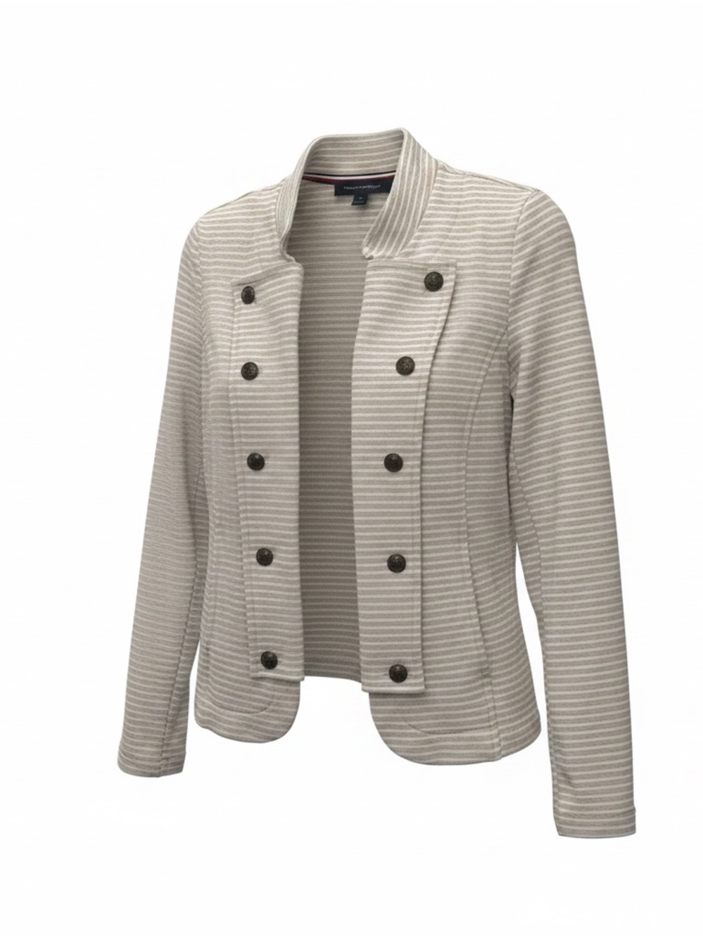 Tommy Hilfiger Cream and Beige Striped  vintage military style ‎ Jacket